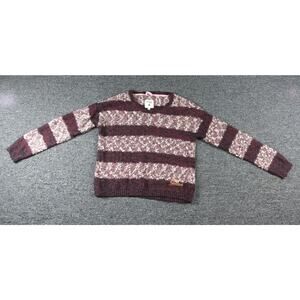 Triple Five Soul Womens Large Striped Sweater Knit Grunge Vintage
